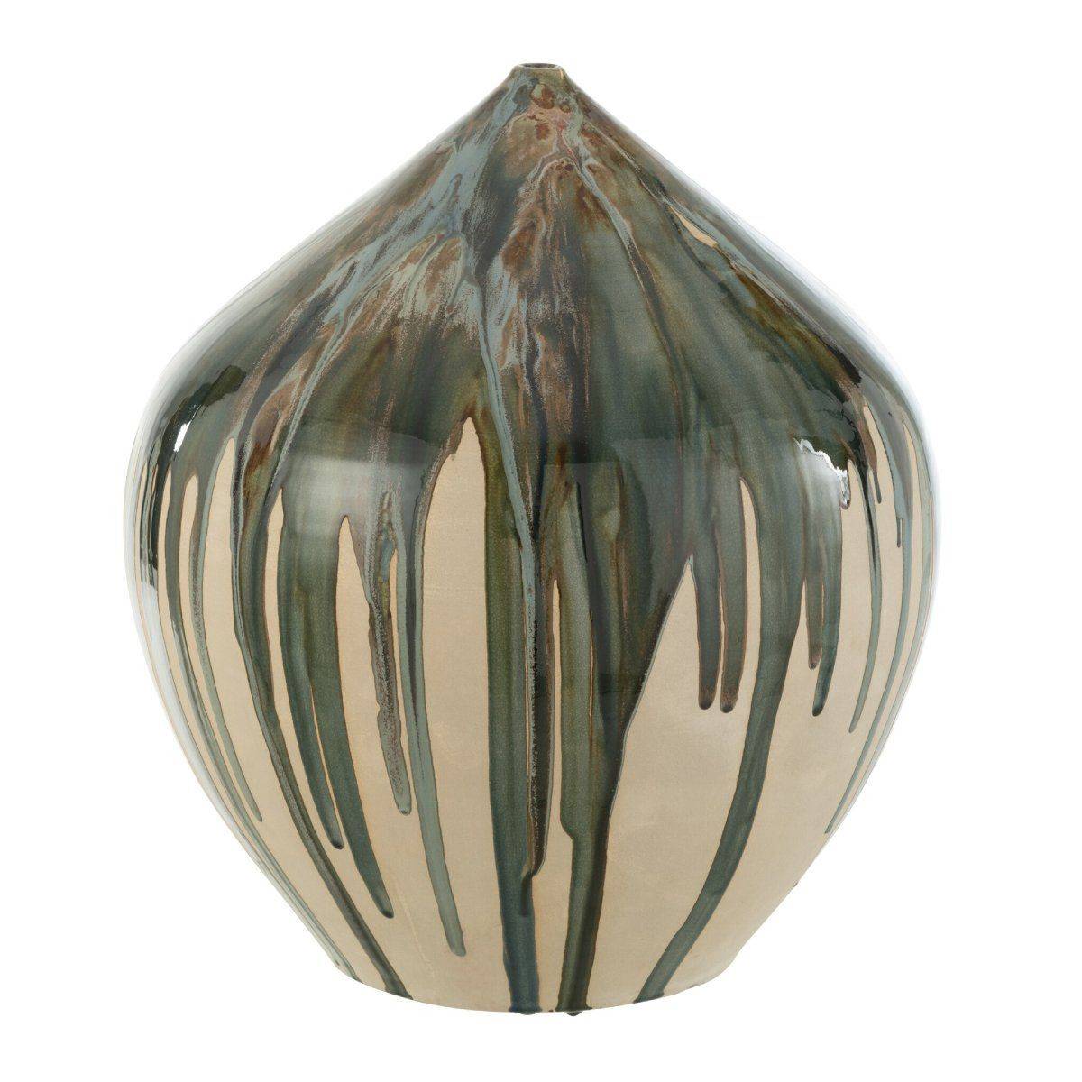 J-Line - Vase Haut en Céramique "Peinture" 45cm Vert - Image 1