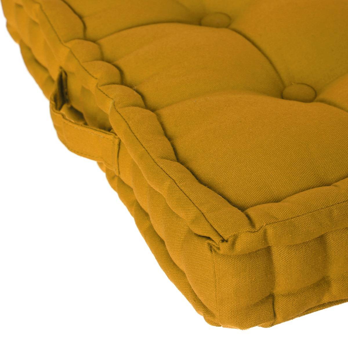 Atmosphera - Coussin de sol jaune 40x40cm - Atmosphera Créateur d'intérieur - Image 5
