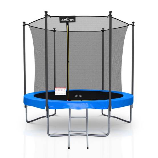 Trampoline extérieur Classique ø 244 cm- 8FT- Filet intérieur, Matelas de protection réversible et Echelle JUMP4FUN - Imagen 6