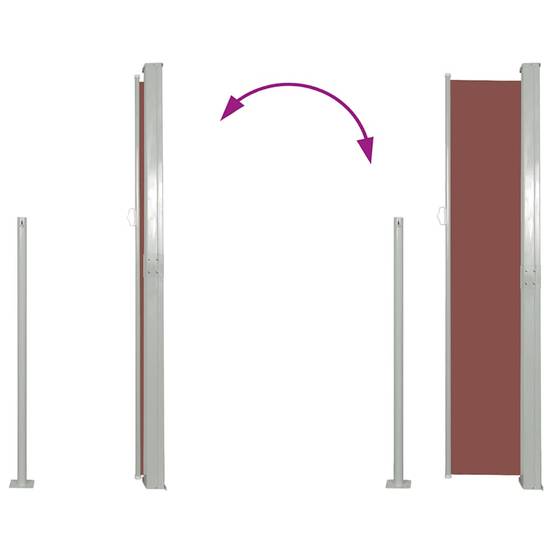 Store banne | Auvent latéral rétractable de patio 170x300 cm Marron Maison Chic - Image 7