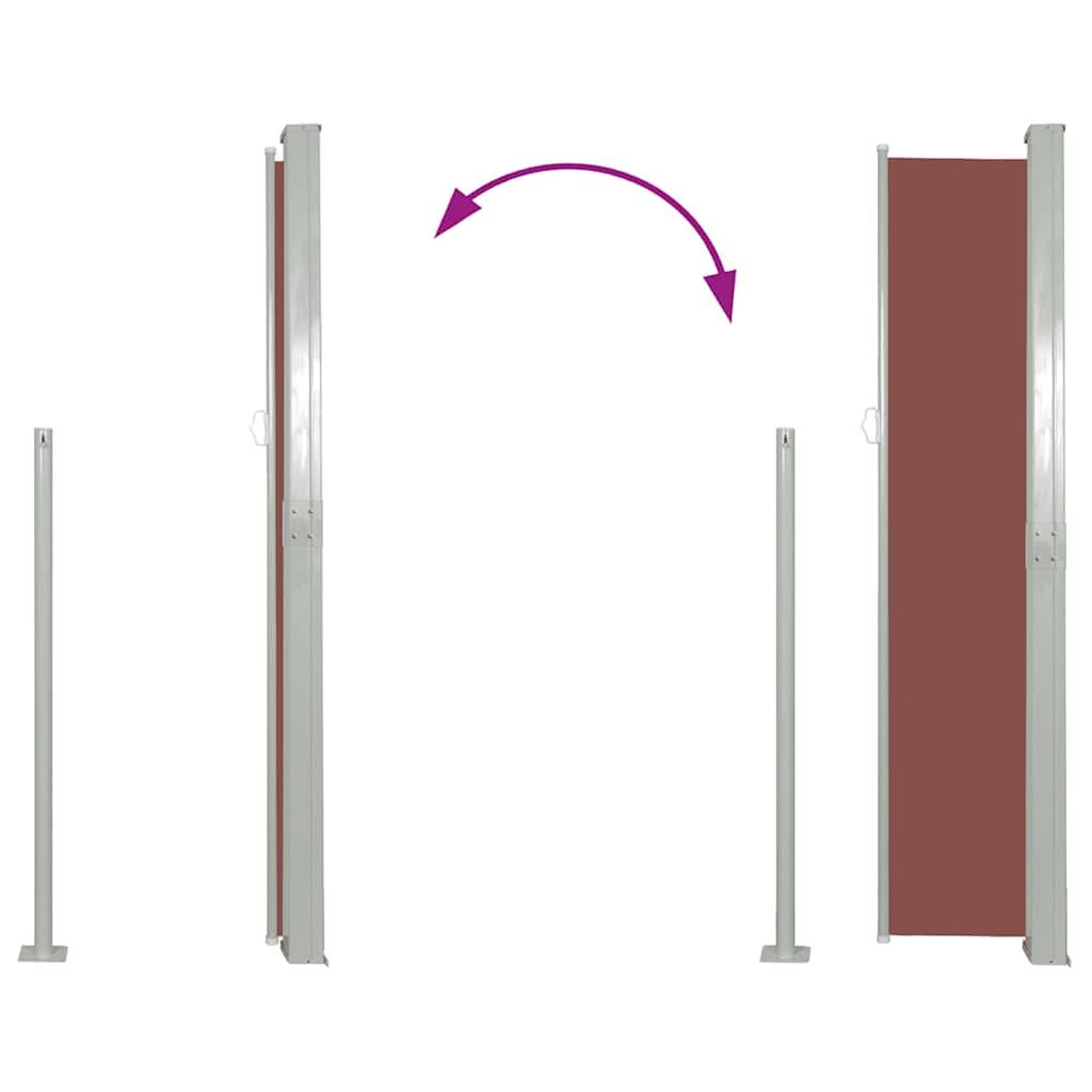 Store banne | Auvent latéral rétractable de patio 170x300 cm Marron Maison Chic - Image 7