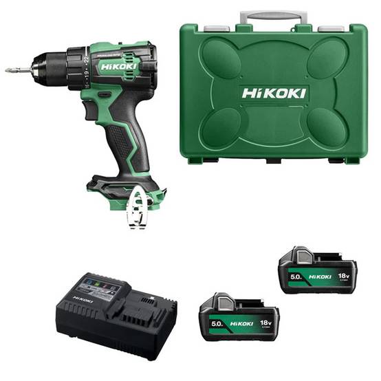 Perceuse visseuse à percussion 70Nm - HIKOKI - 2 batteries 18V 5.0Ah + chargeur en coffret - DV18DBSLWJZ - Image 1