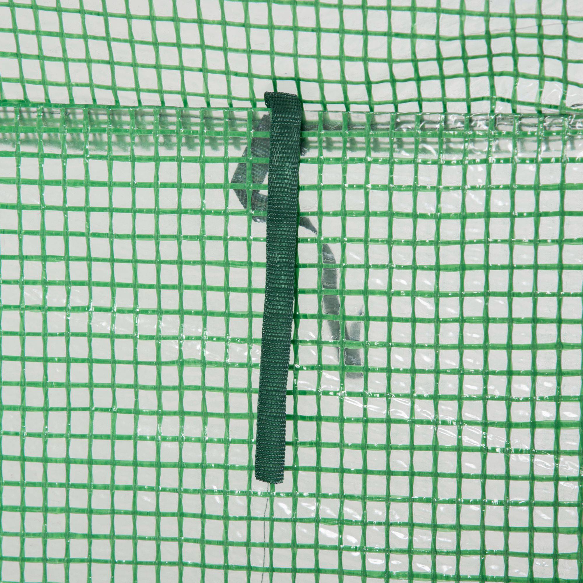 Serre Balcon Acier Plastique Hivernage Semis 100x50x150cm Vert - ComfortXL Outdoor Living - Image 8