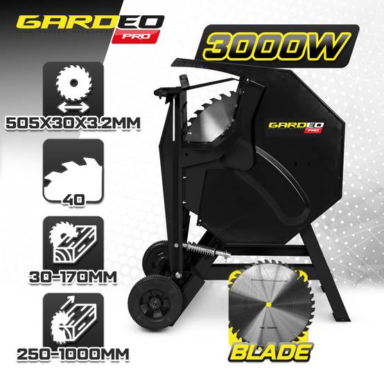 Gardeo Pro - Scie à buches électrique 3000 W - Lame 505mm - Image 2