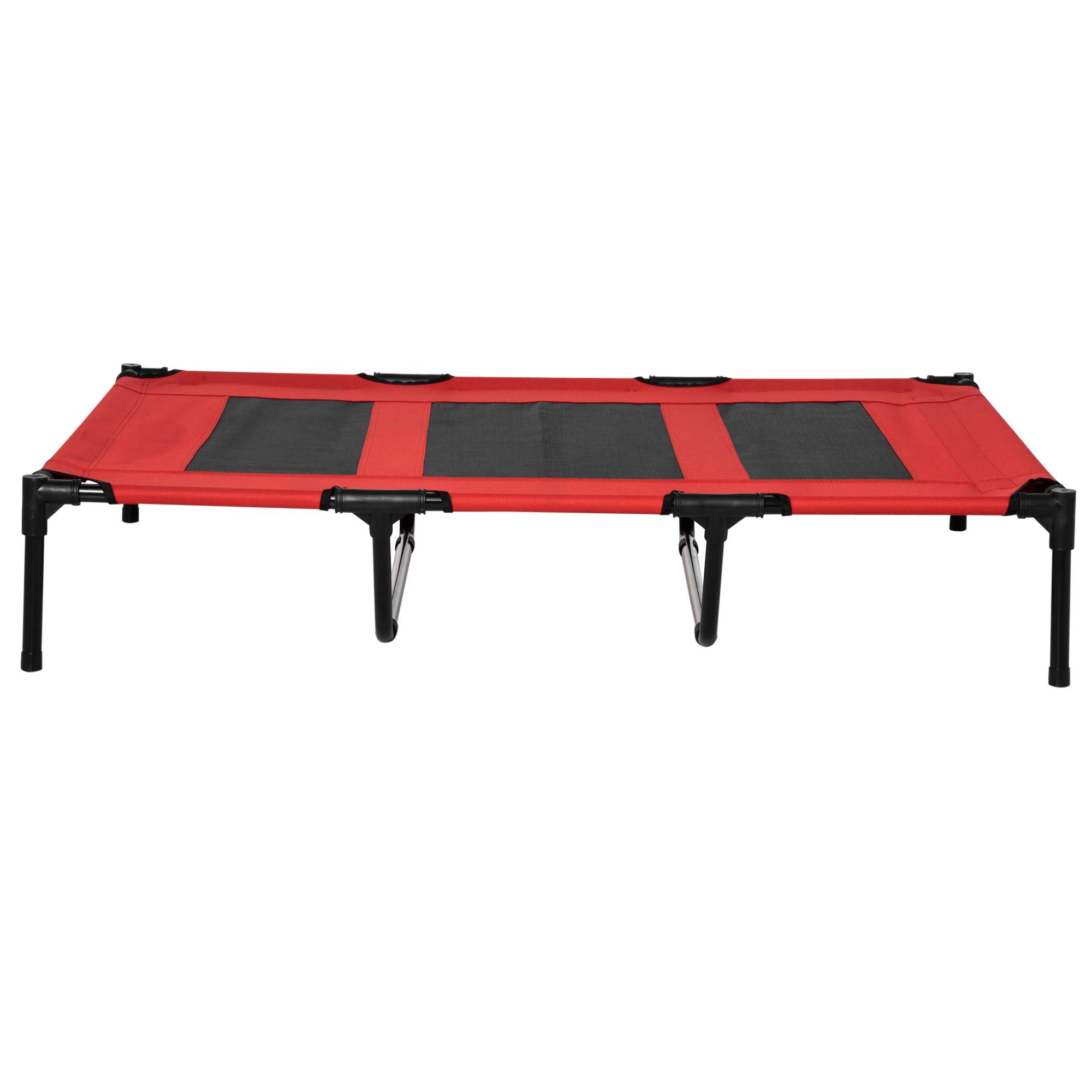 Lit pour chien surélevé en métal et Oxford Rouge 122 x 92 x 23 cm - PANGIVO - Image 8