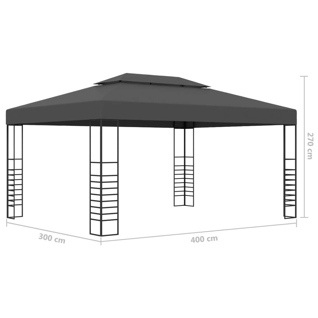 Tonnelle - Tente de réception - Barnum 3x4 m Anthracite - MEUBLE PRO-JU5663 - Image 6