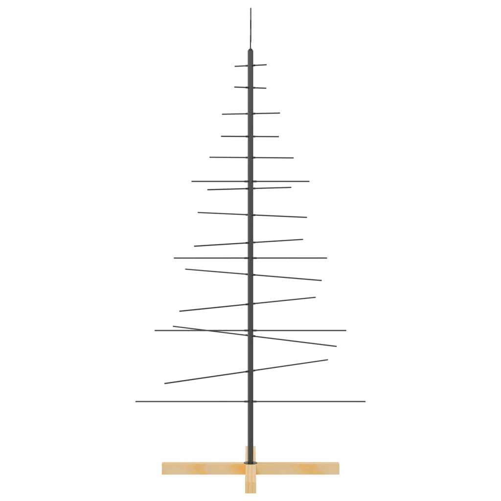 ComfortXL - Sapin de Noël scandinave en métal et bois à décorer pour intérieur Noir 150 cm – ComfortXL Outdoor Living - Image 4