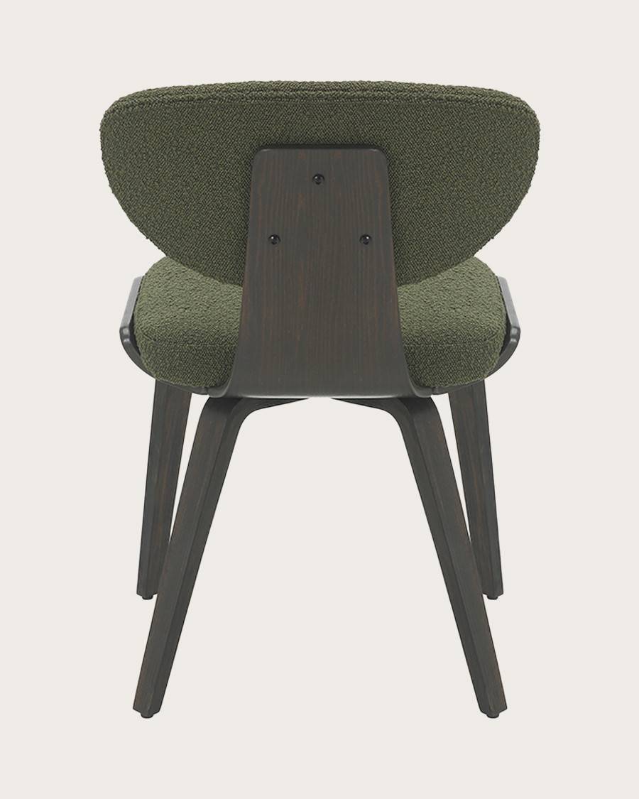 Hele - Chaise hele en tissu vert et pieds en bois - UNIQKA - Imagen 7