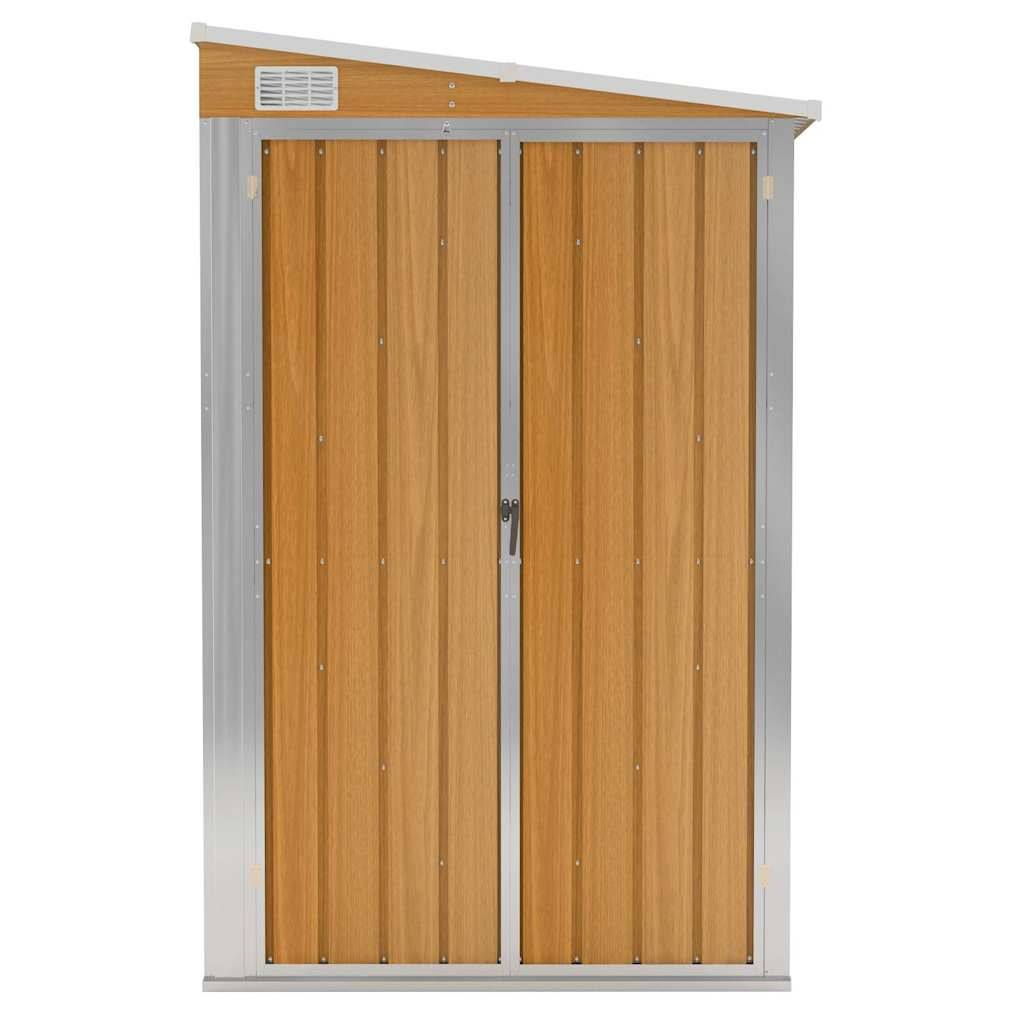 Vidaxl - Remise de jardin murale Marron 118x100x178 cm Acier galvanisé vidaXL 316220 - Image 4