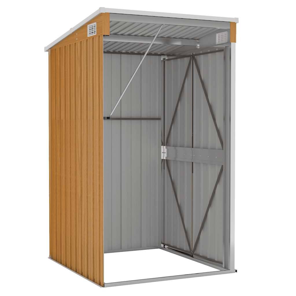 Vidaxl - Remise de jardin murale Marron 118x100x178 cm Acier galvanisé vidaXL 316220 - Image 6