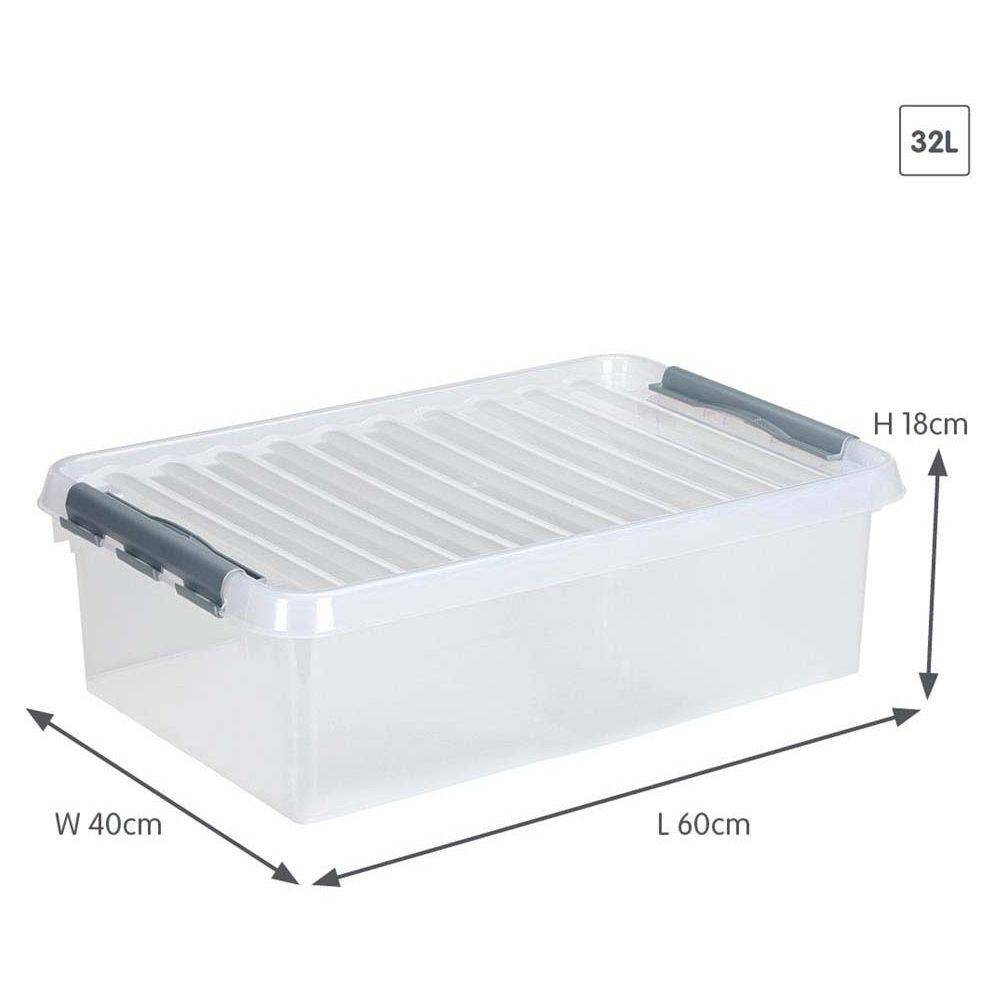 Sunware - Boîte de rangement en plastique Q-line 32 litres - Imagen 2