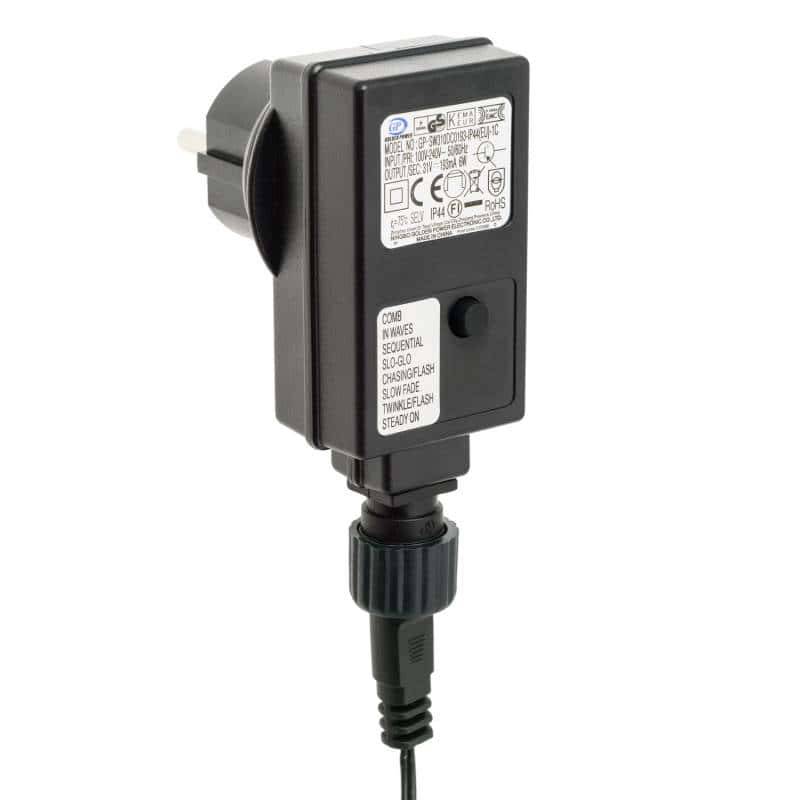 Lotti - Guirlande extérieure 12,8M 320 LED bleu 8 jeux de lumière câble vert 31V IP44 Lotti - Imagen 6