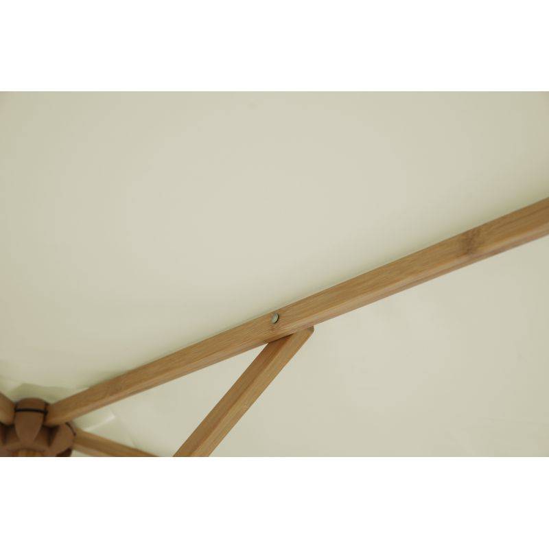 Parasol droit REVA rond diamètre 2m - toile beige clair Beau Rivage - Imagen 7