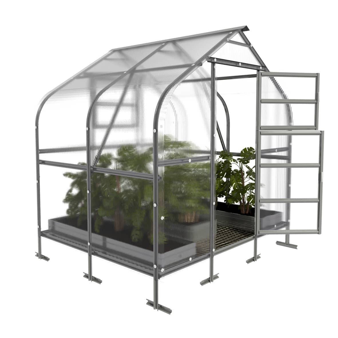 KLASIKA GREENHOUSES - Serre KLASIKA*DROP 5m2, 2,5m x 2m, 4 mm avec revêtement en polycarbonate - Image 3
