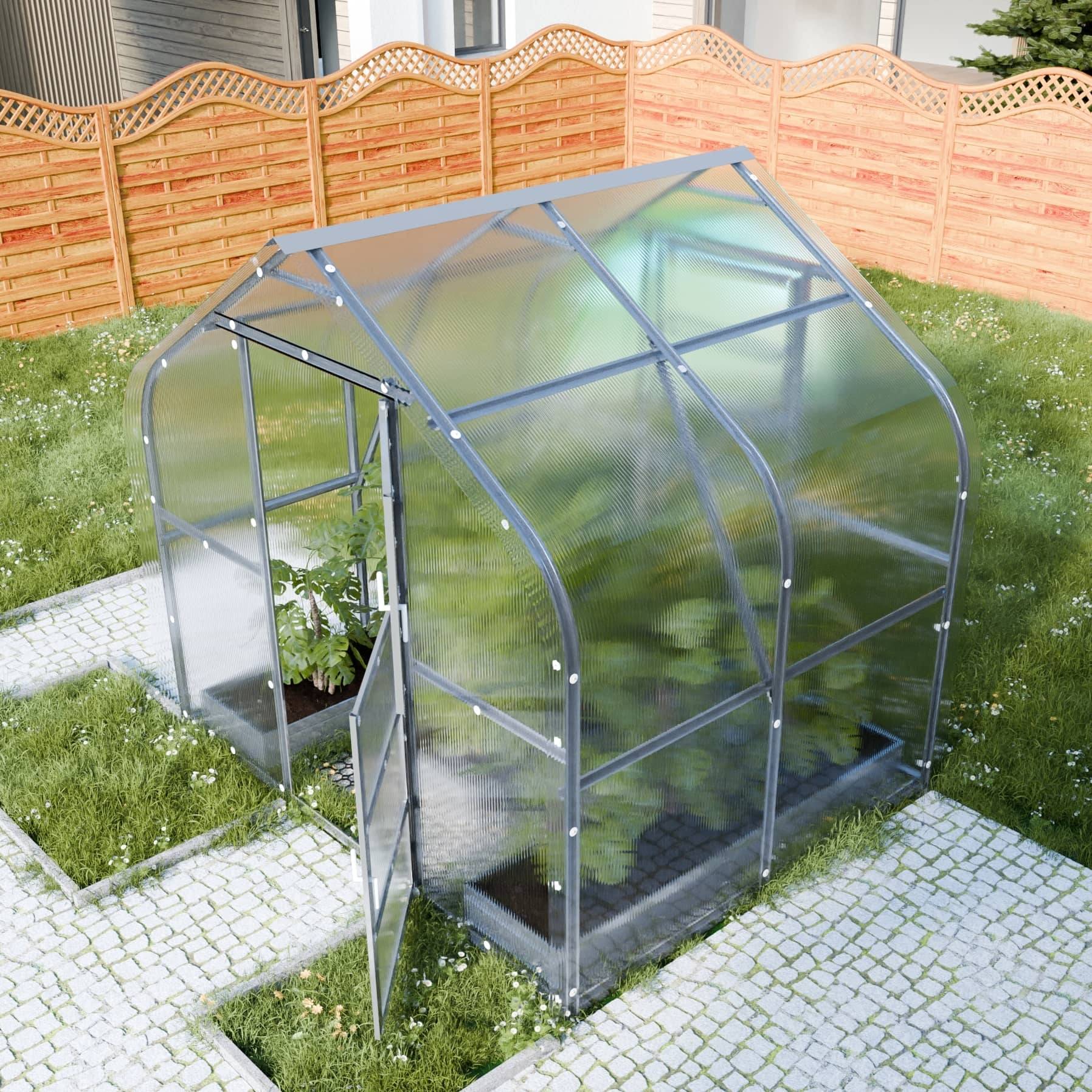 KLASIKA GREENHOUSES - Serre KLASIKA*DROP 5m2, 2,5m x 2m, 4 mm avec revêtement en polycarbonate - Image 1