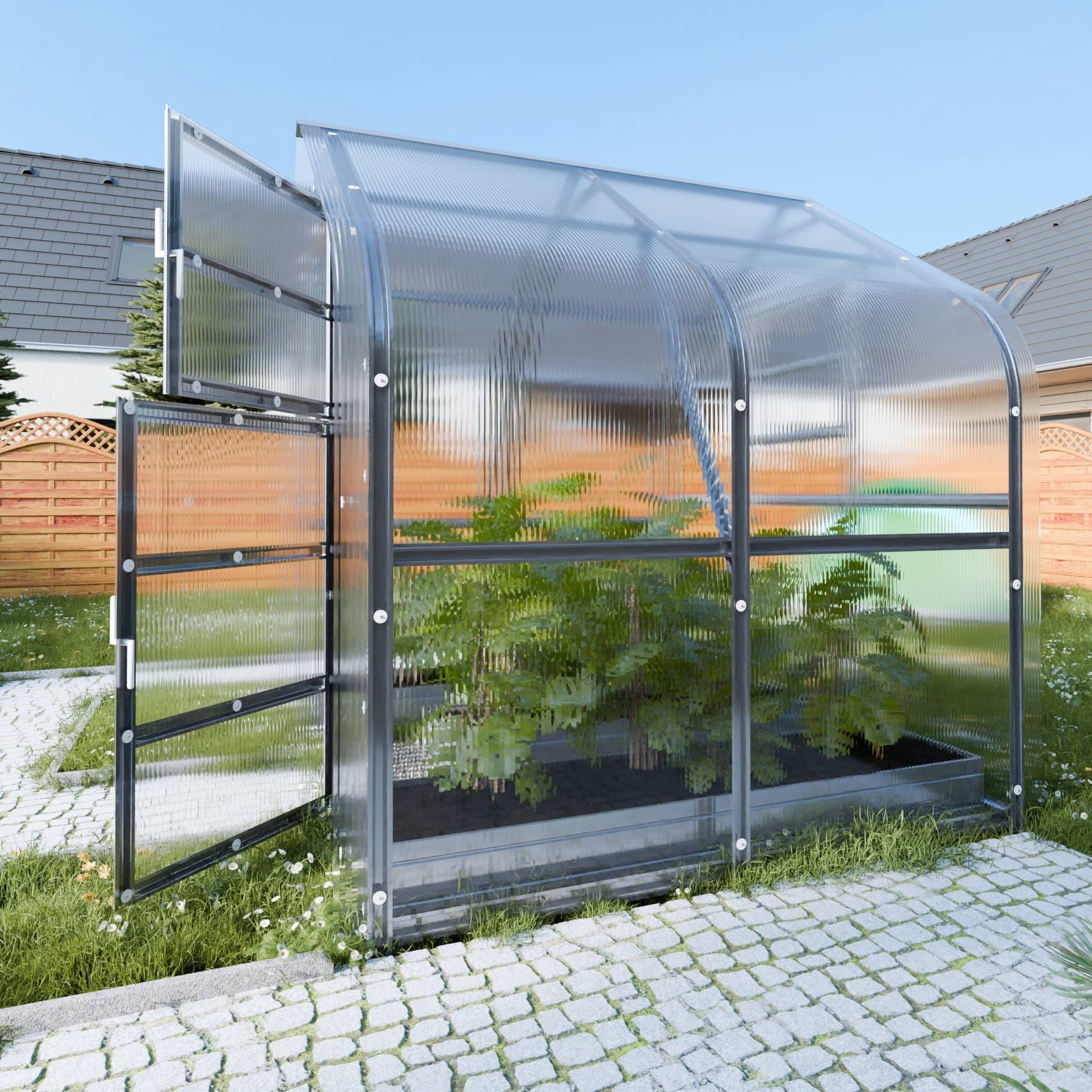 KLASIKA GREENHOUSES - Serre KLASIKA*DROP 5m2, 2,5m x 2m, 4 mm avec revêtement en polycarbonate - Image 2