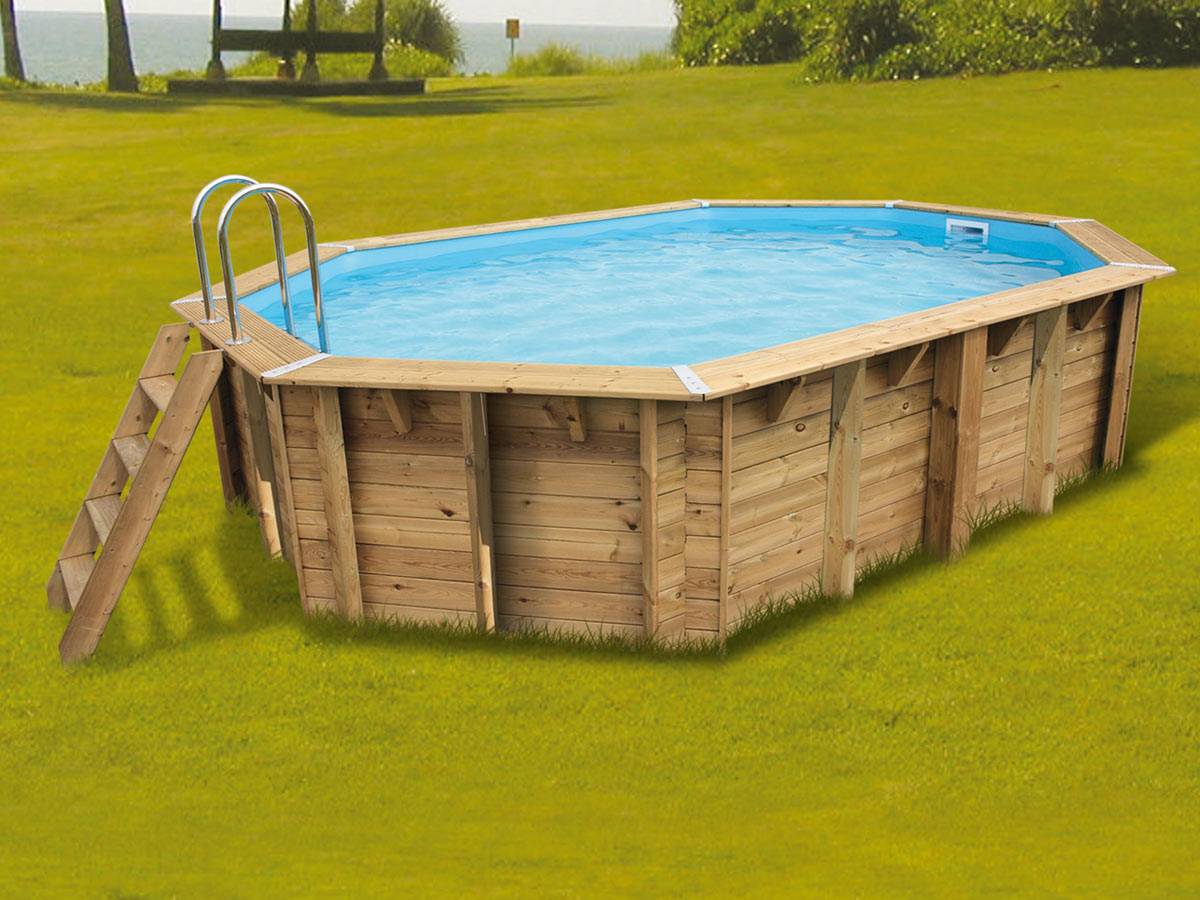 Ubbink - Piscine bois Sunwater 4,90 x 3,00 x 1,20 m - Liner beige - Ubbink - Imagen 4