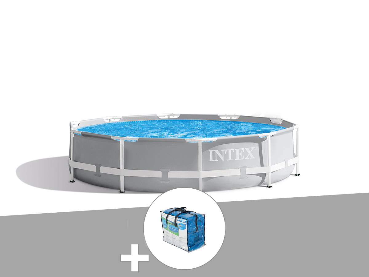 Kit piscine tubulaire Intex Prism Frame ronde 3,05 x 0,76 m + Bâche à bulles - Image 2