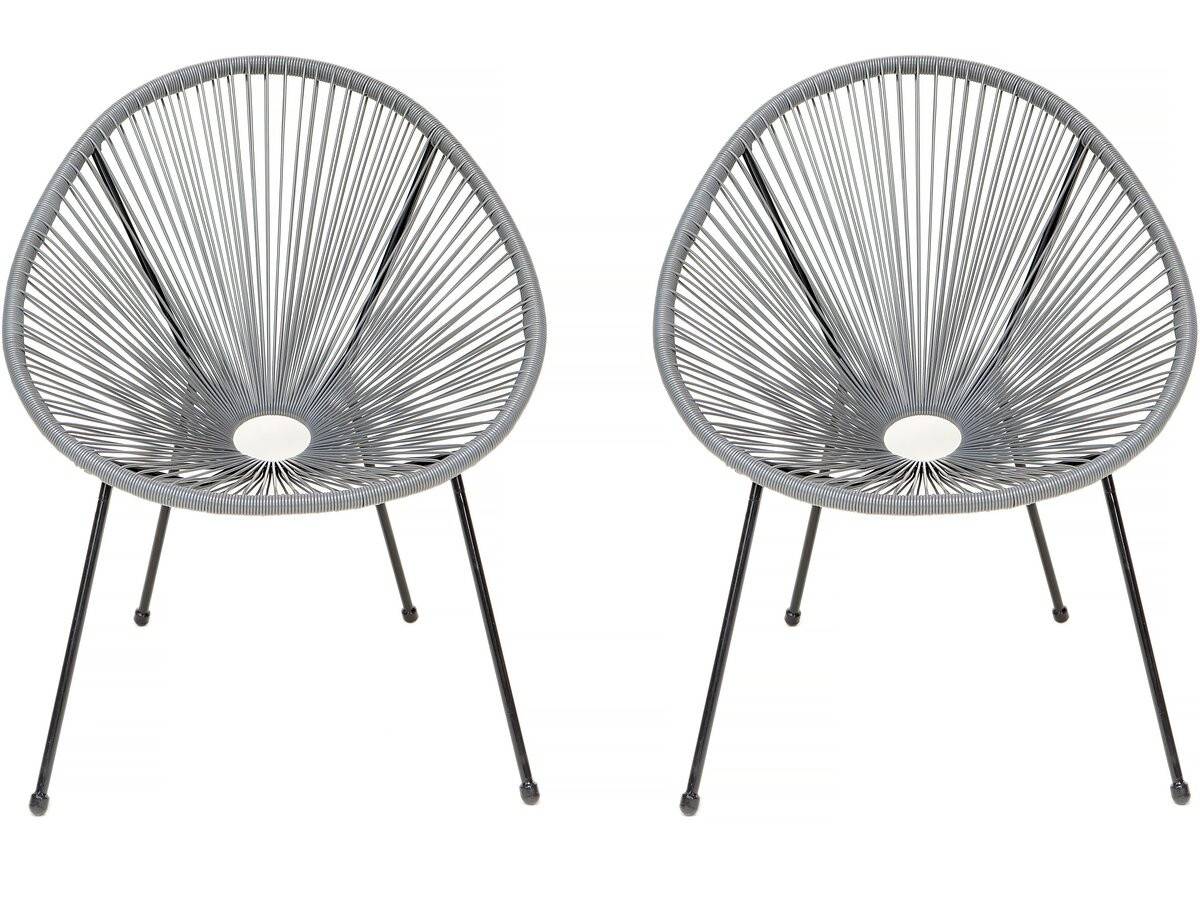 Lot De 2 Fauteuils De Jardin "ania" - Gris -habitat Et Jardin - Imagen 1