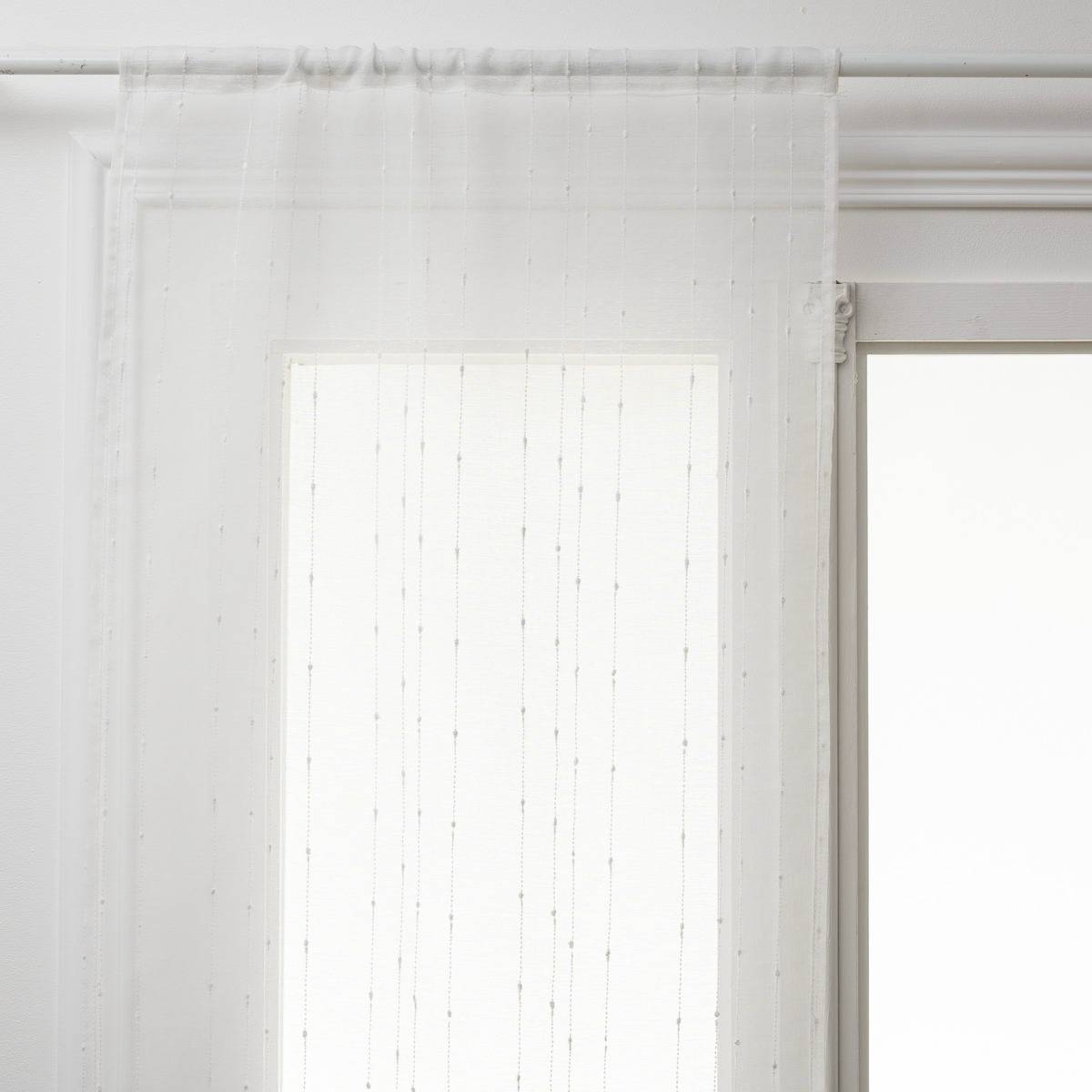 Atmosphera - Lot de 2 voilages "Anissa" blanc 60x90cm - Atmosphera Créateur d'intérieur - Imagen 2