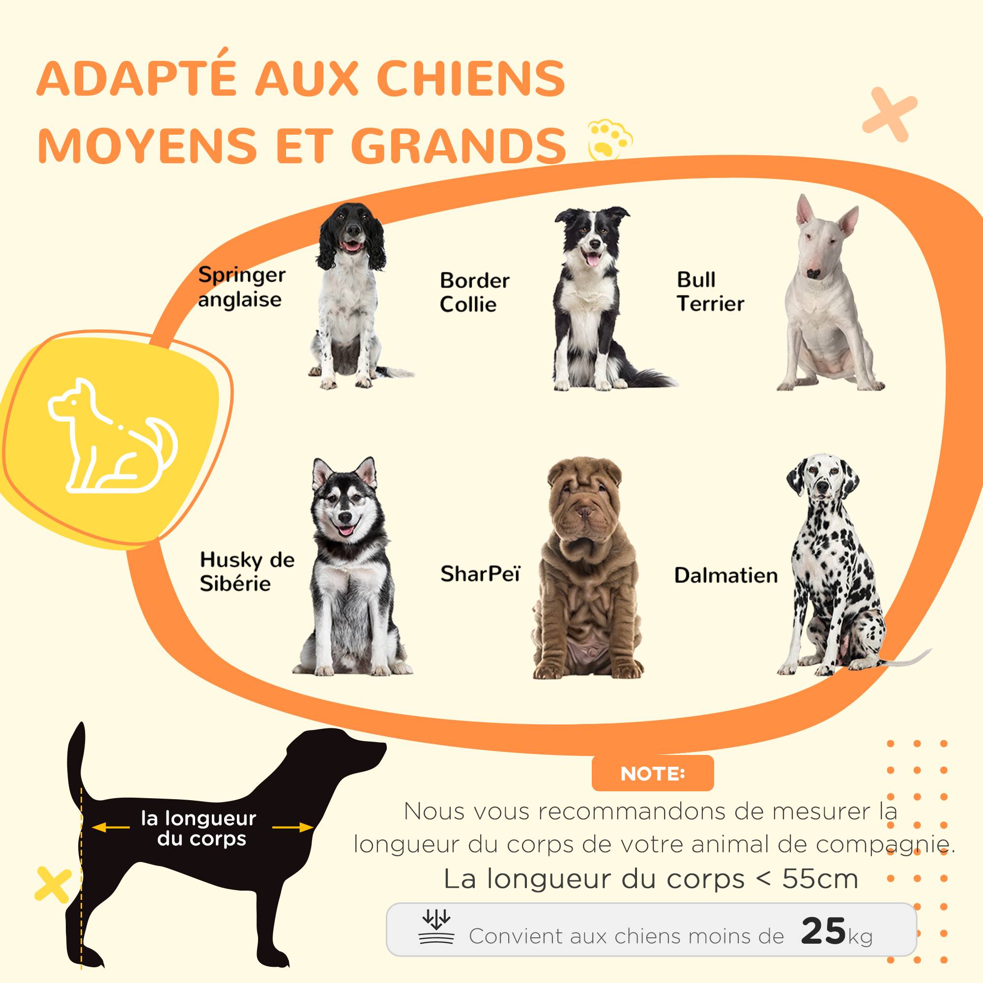 Pawhut - Cage pour chien sur pied - 2 portes verrouillables, coussin déhoussable inclus - acier filaire noir panneaux aspect bois clair - Imagen 4