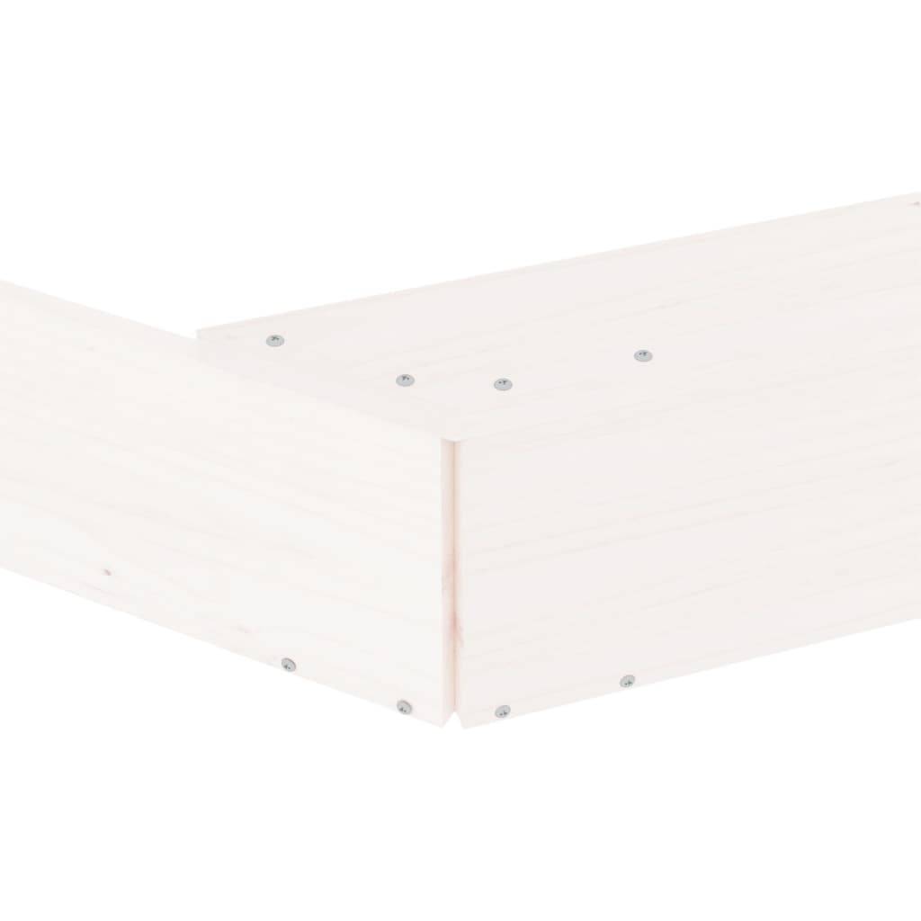 Bac à sable - Maison de jeu pour enfants avec sièges blanc octogone bois de pin massif-JU12097 - Image 7