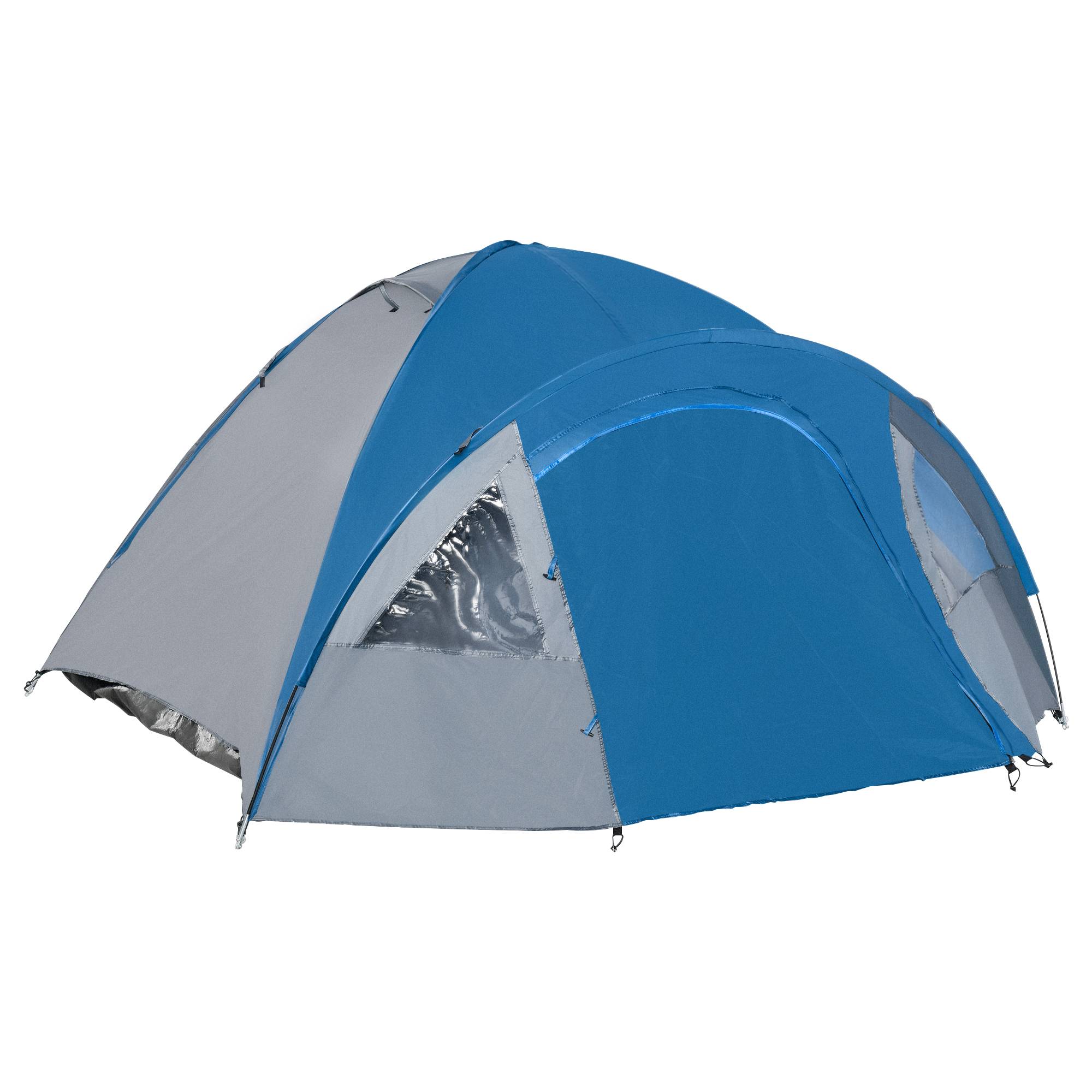 Tente de camping polyester bleu marine 300 x 250 x 130 cm - PANGIVO - Image 2