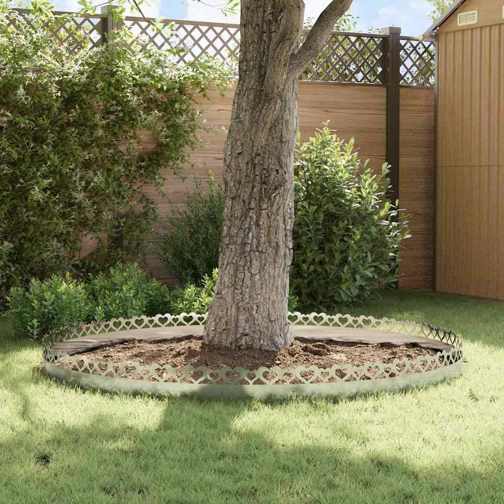 Bordure de pelouse acier inox extérieur séparation allées 103x22cm argent 20pcs - ComfortXL Outdoor Living - Image 4