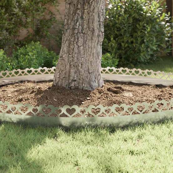 Bordure de pelouse acier inox extérieur séparation allées 103x22cm argent 20pcs - ComfortXL Outdoor Living - Image 5