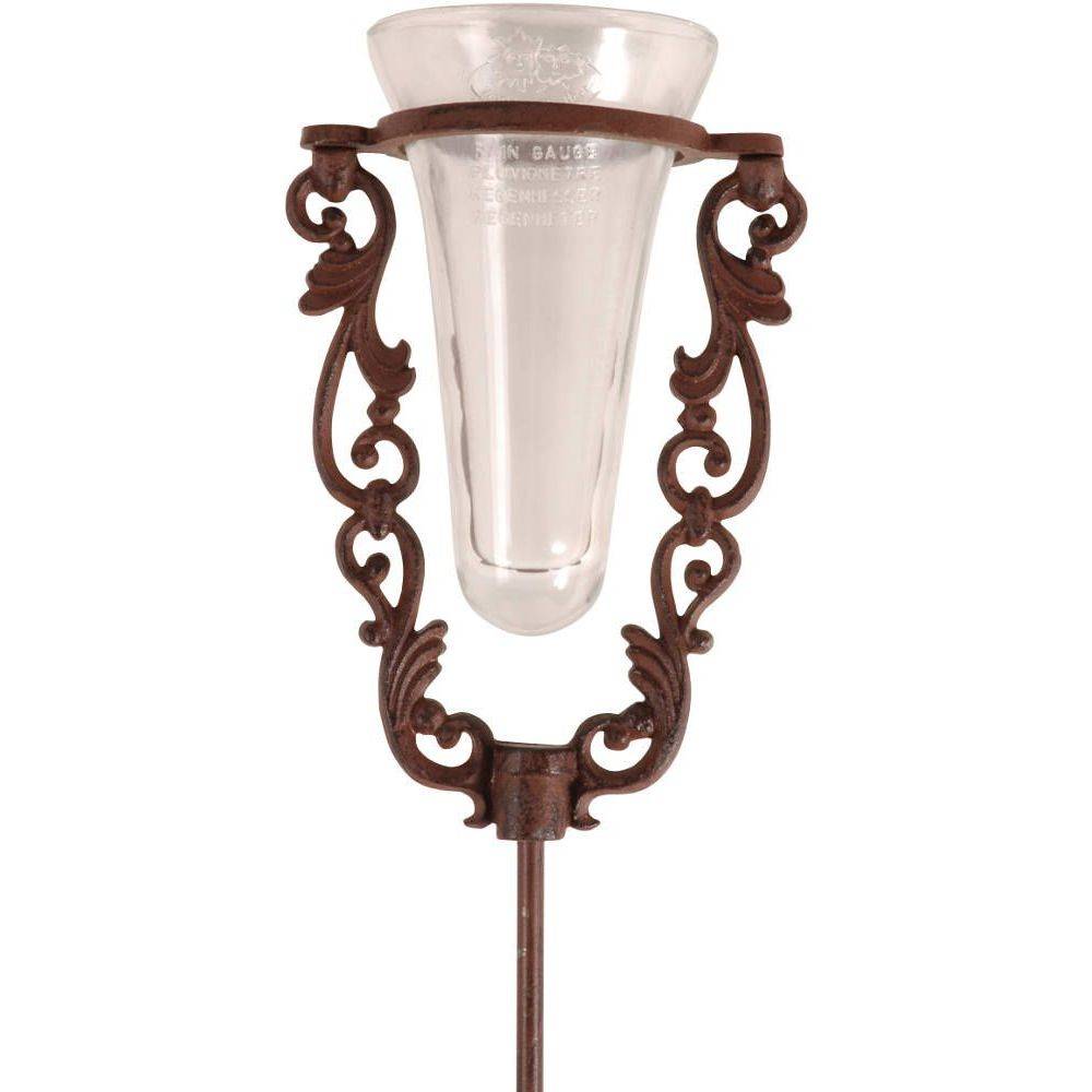Esschert Design - Pluviomètre de jardin en verre avec support en fonte Water In The Garden - Imagen 3