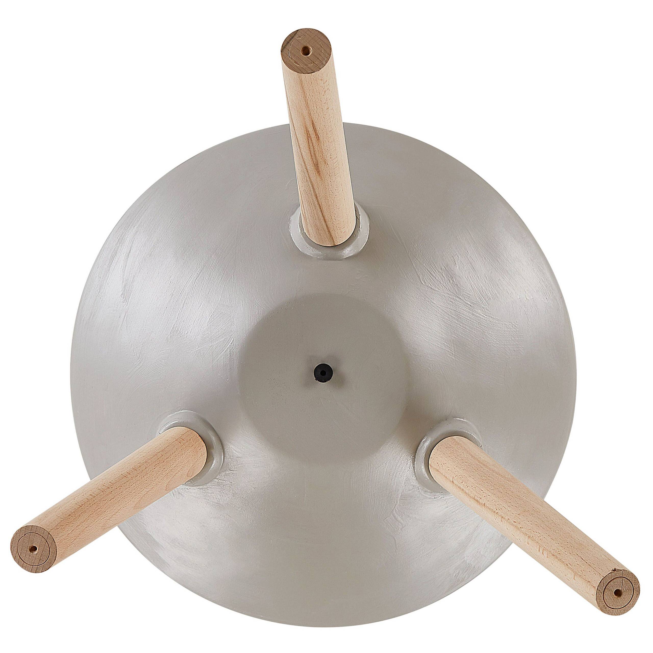 Beliani - Cache-Pot Support Plantes Beige Taupe avec 3 Pieds en Bois 35 cm de Diamètre Motif Ethnique Peint à la Main pour Extérieur et Intérieur Beliani - Imagen 5
