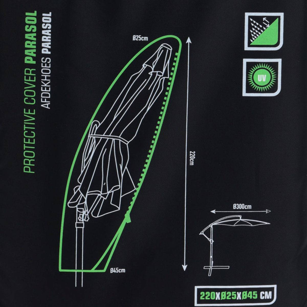 Housse de protection pour parasol déporté 220 cm - Cémonjardin - Imagen 2