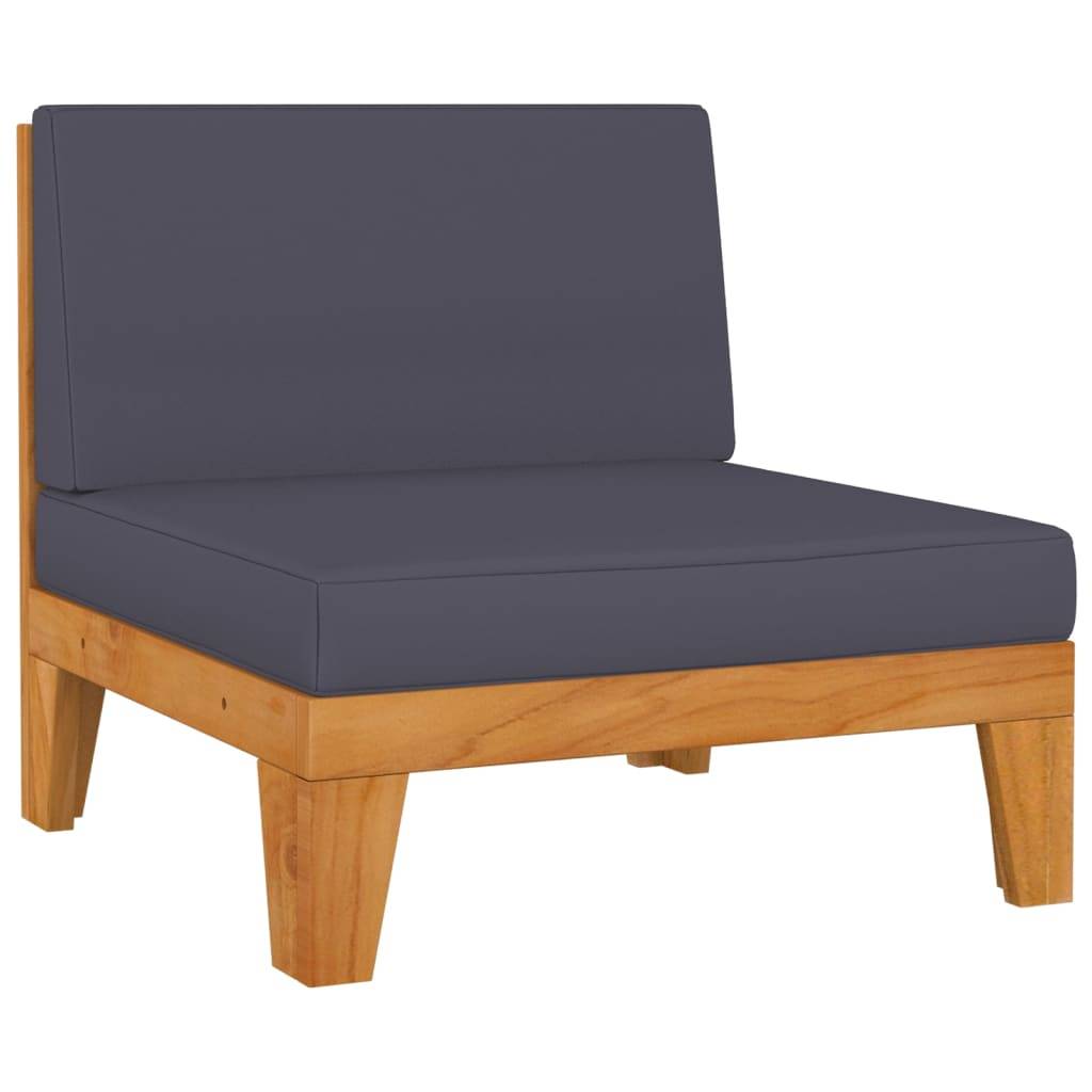 Helloshop26 - Salon de jardin meuble d'extérieur ensemble de mobilier 3 pièces avec coussins bois d'acacia solide - Imagen 3