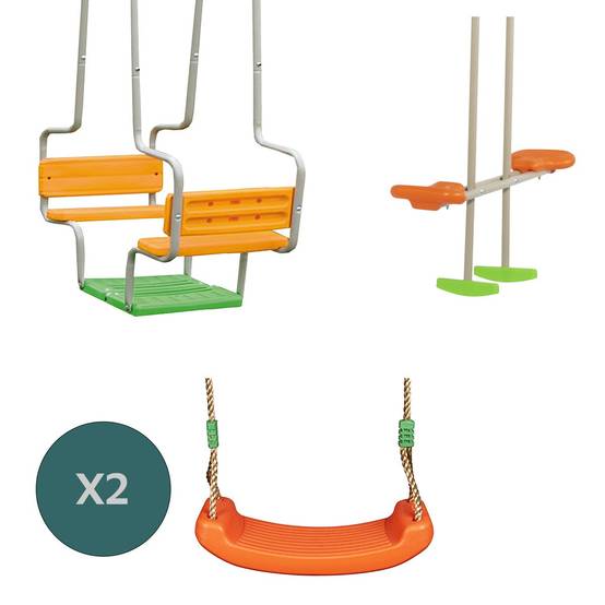 Portique bois métal Kaheco 2,30 m 8 enfants Trigano - Image 4