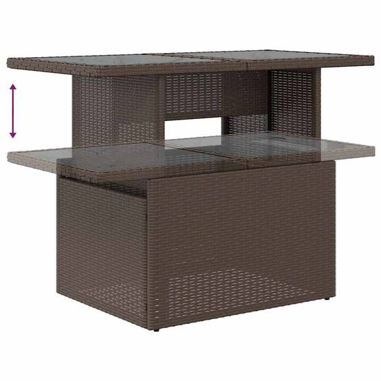 Canapé Extérieur XXL 7 Places Résine Tressée Modulable pour Grandes Terrasses Marron – ComfortXL Outdoor Living - Image 8