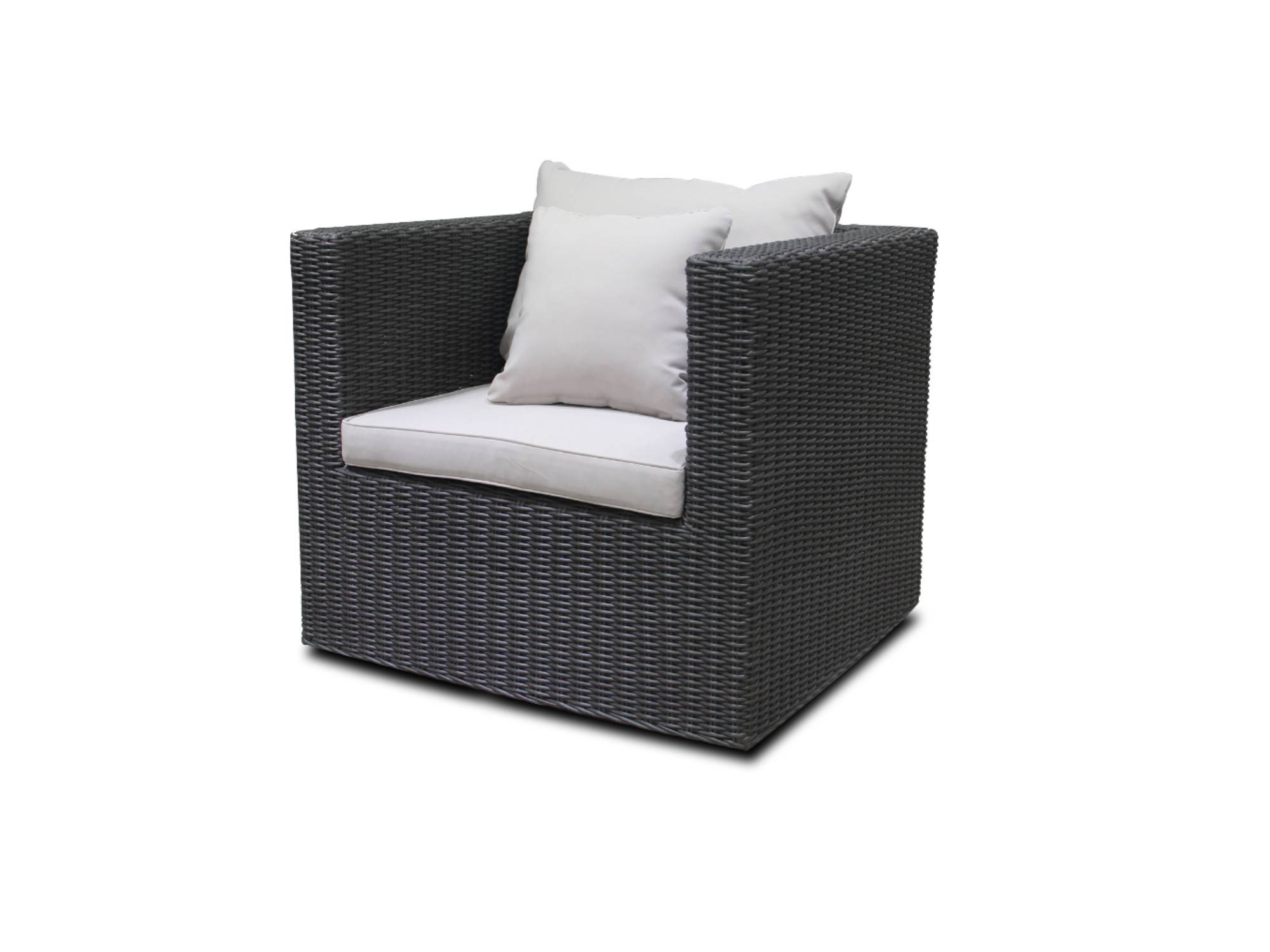 Best Mobilier - Palavas - salon bas de jardin 5 places + table - en résine tressée - gris avec coussins beiges - Best Mobilier - Imagen 8