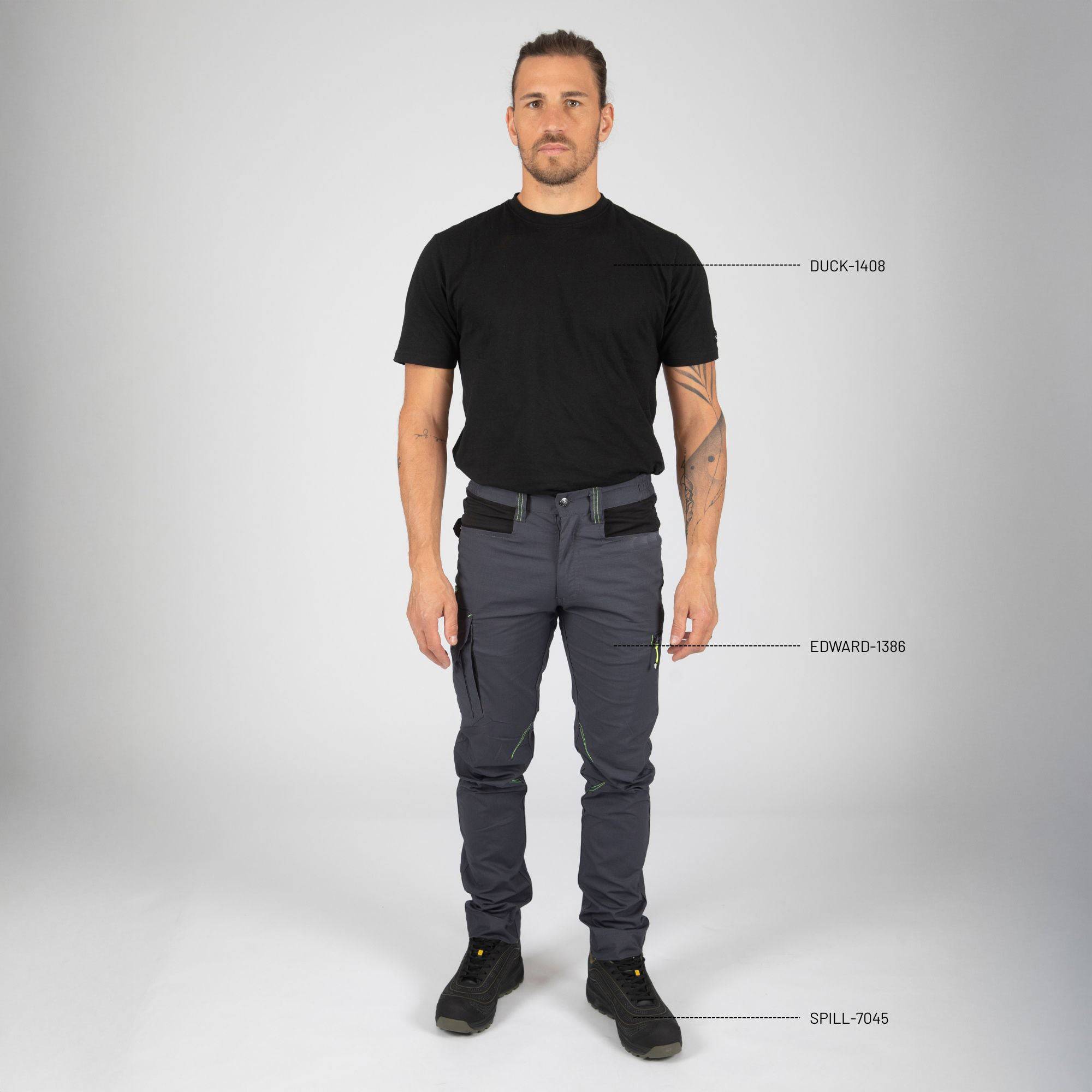 taille 38 - edward - pantalon de travail - 1386 gris - Image 2