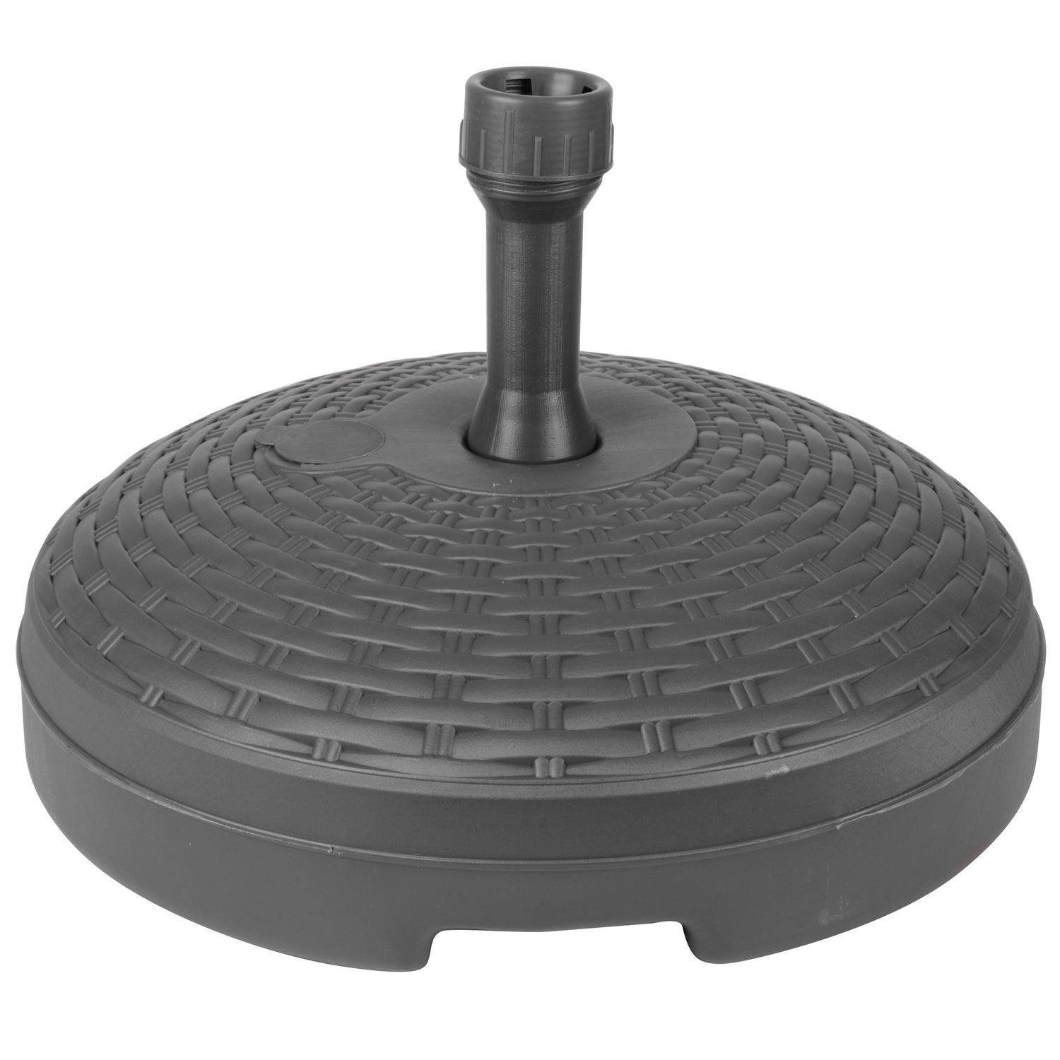 Sans Marque - Pied de parasol à remplir effet rotin - 20 litres - Gris - Sunnydays - Imagen 1