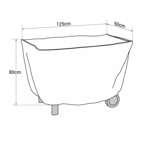Cook in Garden - Housse pour barbecue et desserte - L 125 x l 60 x H 80cm - Rectangulaire - Imagen 5