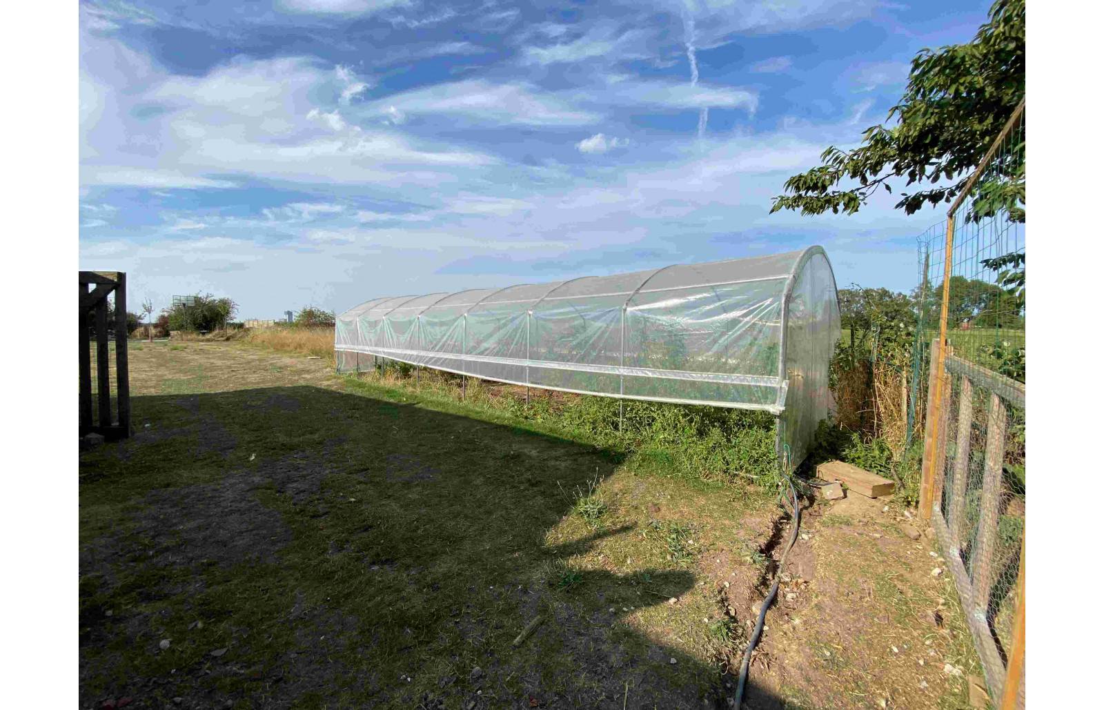 Serre tunnel de jardin - 22m² - 3 x 7,5 m - pieds droits - aérations latérales - 4 saisons - LES SERRES TONNEAU - Image 6