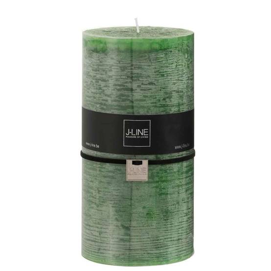 Bougie Cylindrique Déco "Junina" 20cm Vert Clair