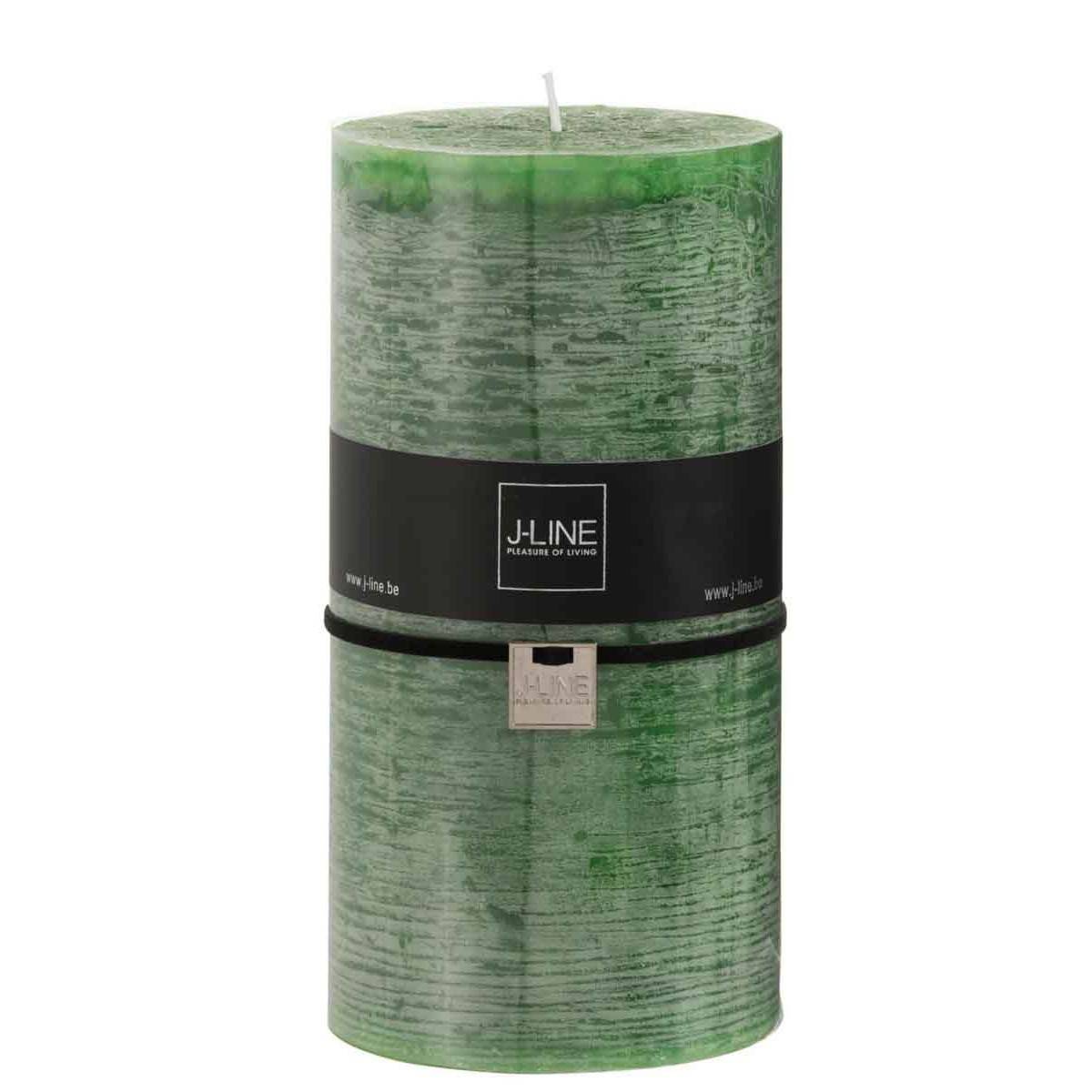Bougie Cylindrique Déco "Junina" 20cm Vert Clair