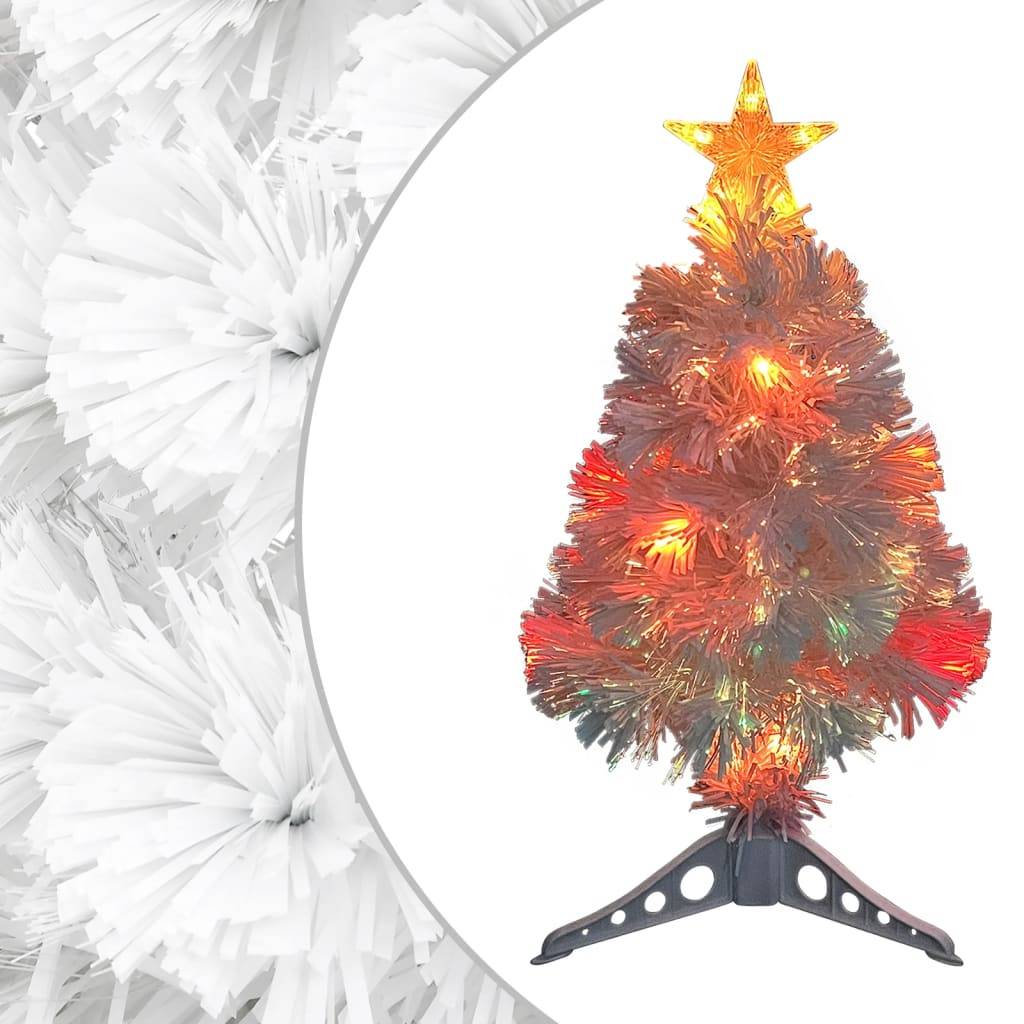Vidaxl - Arbre de Noël artificiel pré-éclairé blanc 64 cm fibre optique vidaXL 328448 - Image 1