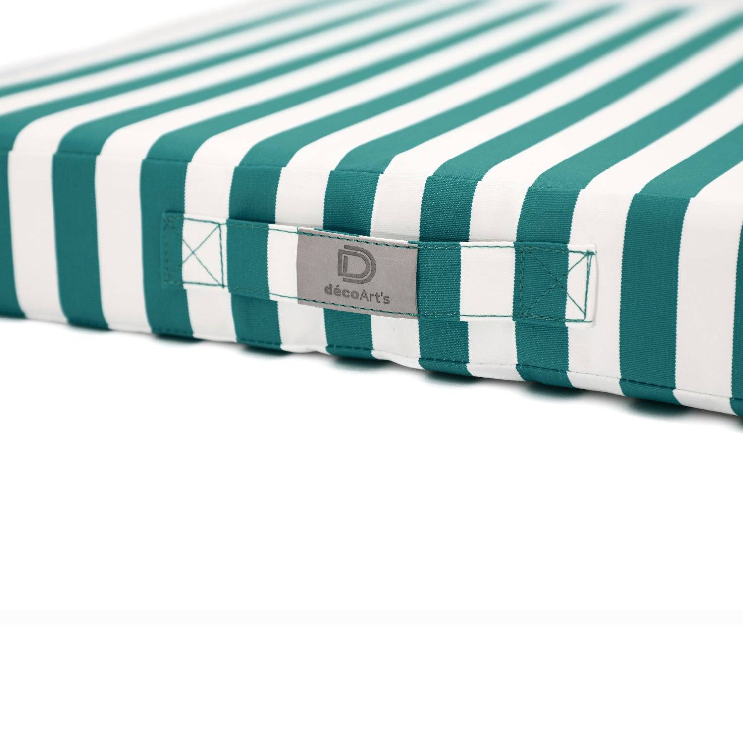 Coussins pour salon de jardin déhoussable 50x50cm Rayure vert - Déco arts - Image 9