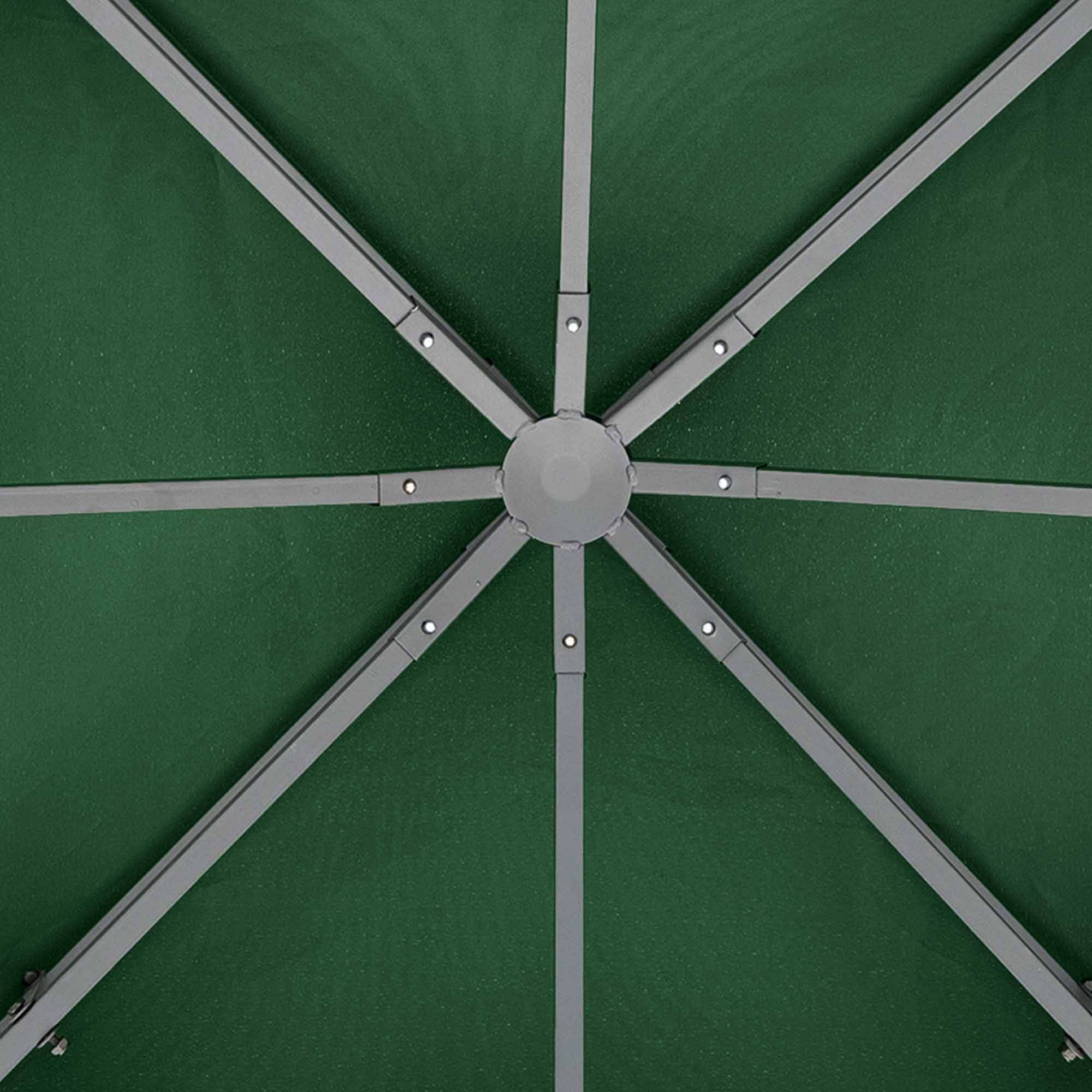 ComfortXL - Toile De Rechange Polyester Tonnelle De Jardin Remplacement Toit 3x3m Vert - ComfortXL Outdoor Living - Image 9