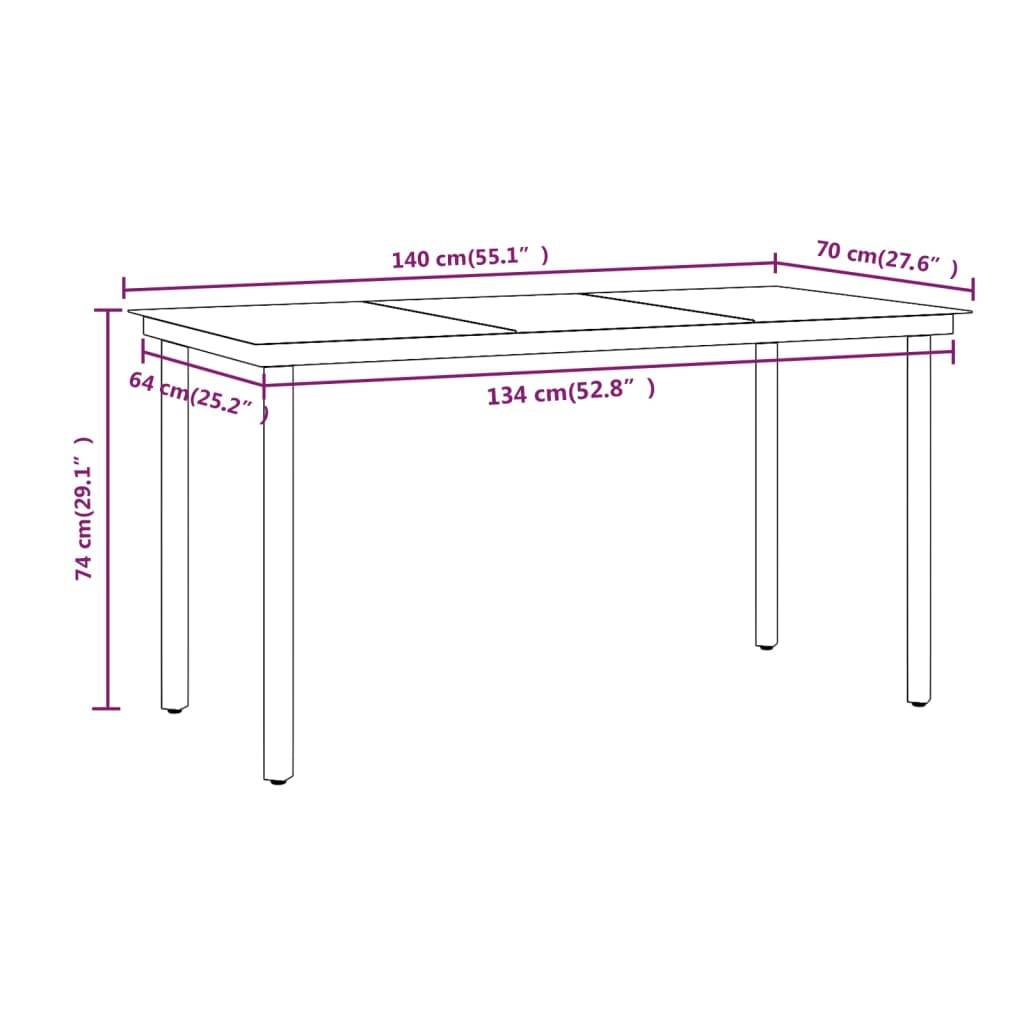 Table et Chaises de Jardin 4 Pers Résine Tressée Acier Extérieur Gris 5 pcs – ComfortXL Outdoor Living - Image 8