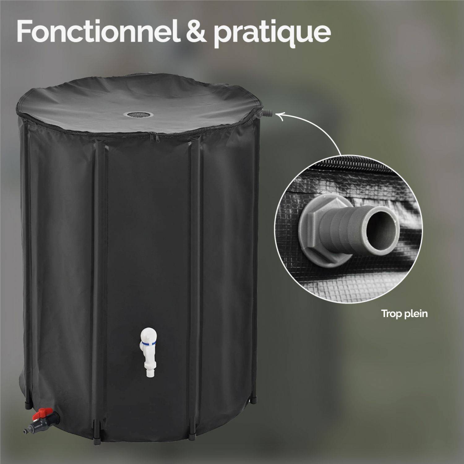 Trop-plein pour récupérateur d'eau de pluie - Linxor - Image 2
