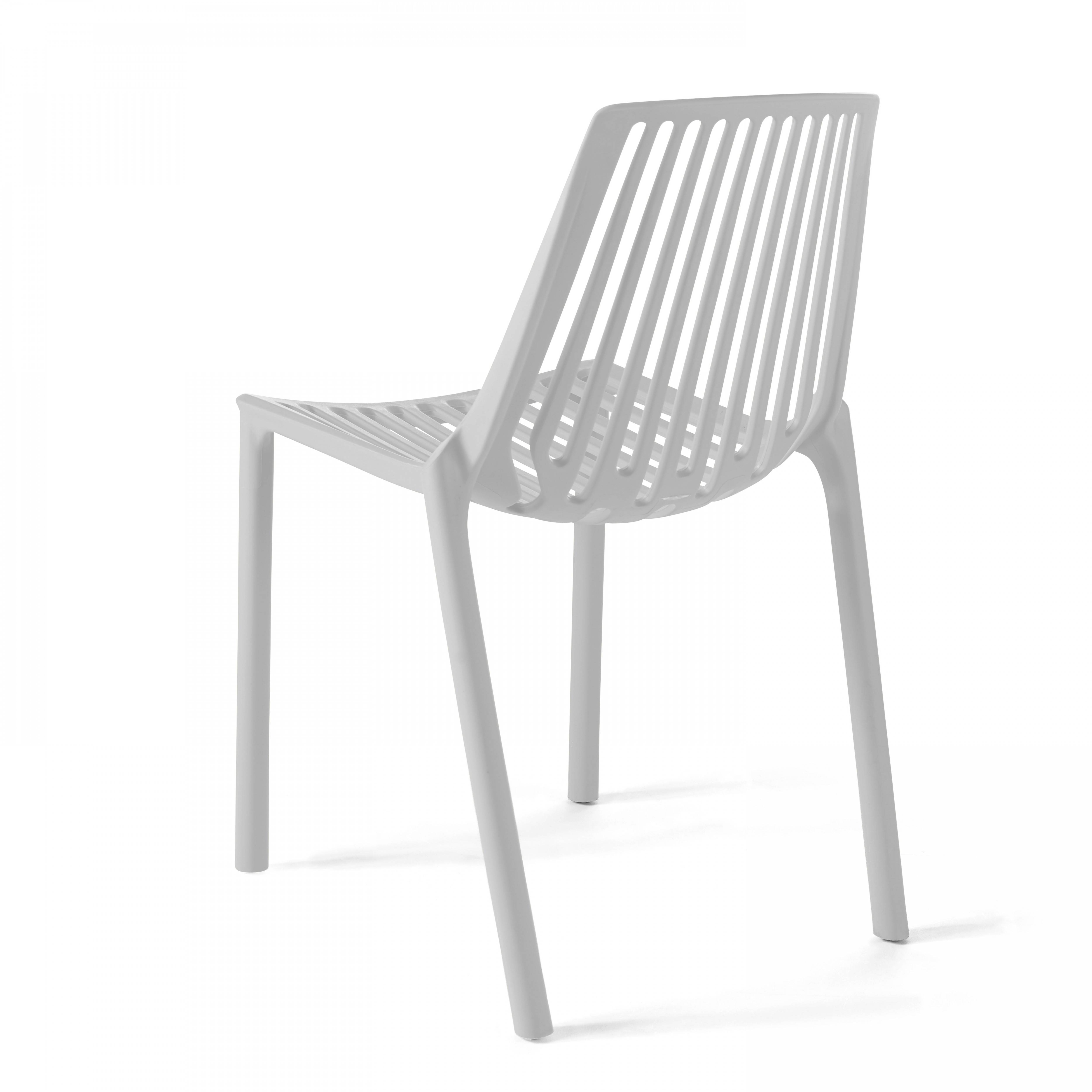 Oviala - Chaise de jardin ajourée en plastique blanc Paris - Oviala - Imagen 2