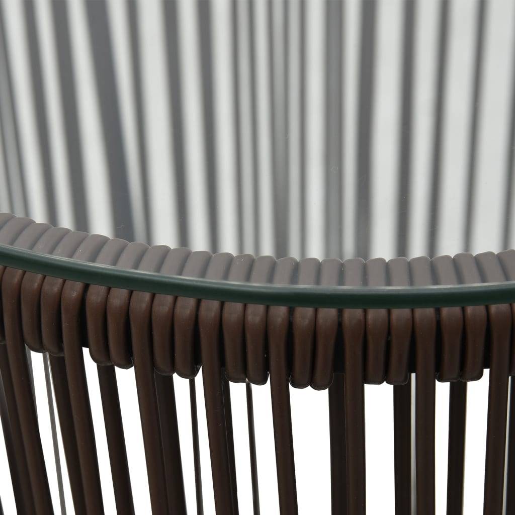 Vidaxl - Ensemble de bistro 3 pcs avec coussins Rotin PE Marron vidaXL 48139 - Imagen 6