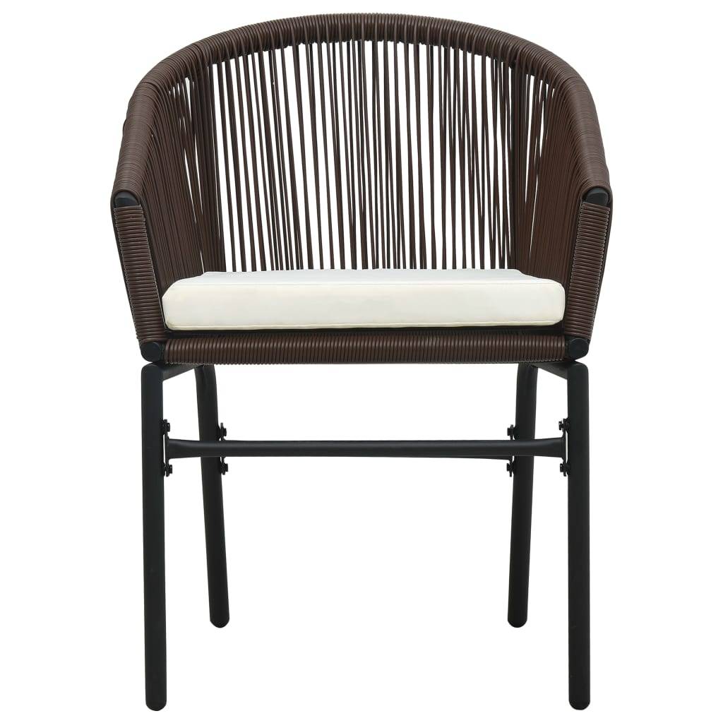 Vidaxl - Ensemble de bistro 3 pcs avec coussins Rotin PE Marron vidaXL 48139 - Imagen 8